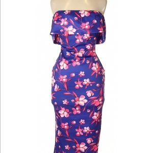 Cherry Blossom Size Small Off Shoulder Bodycon Dress Uunbranded